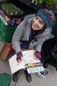 Morena Sketching In Kensington Market